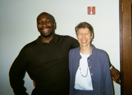 Me with Catherine Lacey at the Spencer Foundation, June 25, 2002. (Angelia N. Levy).