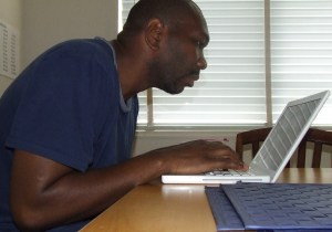 Me the Evil Blogger at home, Silver Spring, MD, August 1, 2010. (Donald Earl Collins).
