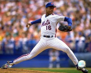 Dwight Gooden, aka, "Dr. K," Shea Stadium, 1986. (Source/http://itsonbroadway.wordpress.com/2011/05/16/dwight-gooden-aka-dr-k/).