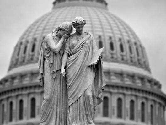 Statuary by the US Capitol, Washington, DC, December 25, 2012. (J. Scott Applewhite/AP).