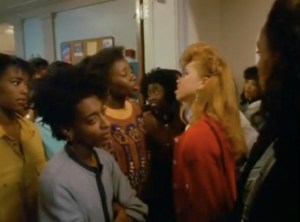 "Good and Bad Hair" scene, School Daze (1988), March 10, 2013. (Donald Earl Collins via YouTube). Qualifies as fair use (see previous picture).