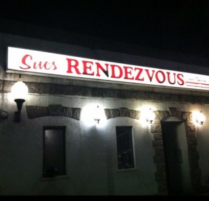 Sue's Rendezvous, a strip club a block away from where Papa Wong's used to be, Mount Vernon, NY, March 6, 2013.  (http;//twitter.com).