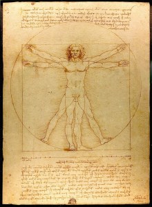 Leonardo di Vinci's Human Body sketch, June 18, 2013. (Wikipedia).