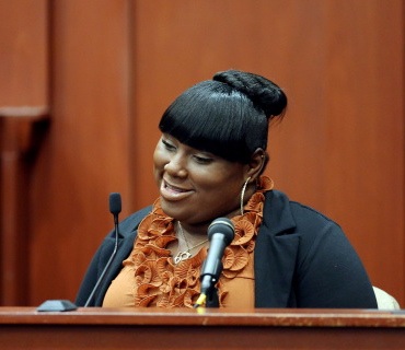 Witness Rachel Jeantel continued her testimony,  George Zimmerman trial, Sanford, FL, June 27, 2013. (Jacob Langston, AP/Orlando Sentinel; http://time.com).