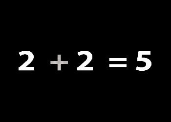 Bad Math (2+2=5) picture, July 20, 2013. (http://www.scenicreflections.com).