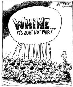 "Whine...it's just not fair!" cartoon, October 1998. (http://allpolitics.com).