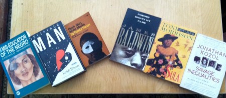 Just a small sample of the books I read/re-read summer before grad school in 1991, August 31, 2013. (Donald Earl Collins).