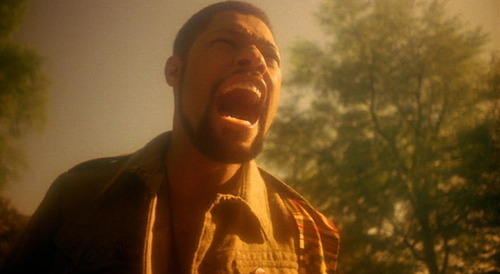 Laurence Fishburne yelling "Wake up!" at end of movie School Daze (1988), December 9, 2009. (screenshot via Tumblr.com). Qualifies as fair use due to low resolution and clarity of picture.