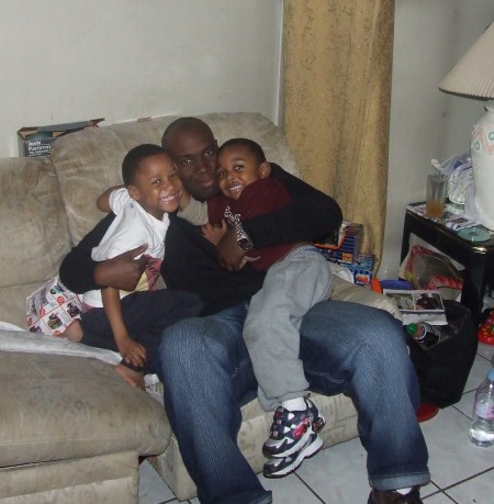 My older brother Darren, with nephews Roshad and Noah (my son), Mount Vernon, NY, November 23, 2006. (Donald Earl Collins).