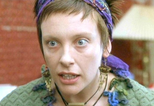 Toni Collette as Fiona, "Ms. Granola Suicide," in movie About A Boy (2002), screen shot, June 18, 2014. (http://hotmovies.com via Universal). Qualifies as fair use - low resolution picture is personification of topic (self-righteous liberal).