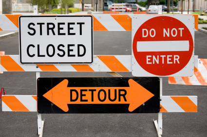 Detours vs. roadblocks, June 1, 2012. (http://www.ideaarchitects.org).