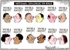 National dialogue on race cartoon, July 21, 2010. (Bob Englehart/Hartford Courant). 