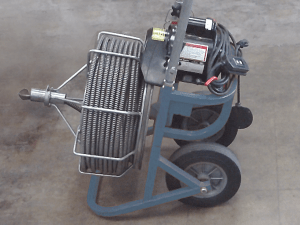 Electric drain cleaner with a 100-foot snake, aka, Roto-Rooter, February 7, 2010. (Pgdp123 via Wikipedia). Released to public domain via CC.SA.3.0.