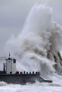 Porthcawl, Wales takes a battering from a fierce Atlantic storm, February 5, 2014. (Getty Images, via http://www.express.co.uk).