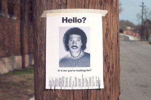 Lionel Richie on a mock-missing-person's flyer, March 20, 2011. (Chris Glass/Flickr.com).