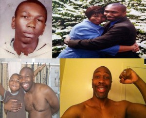 Collage of me at 15, 30 (with my wife), 40 (with my son), and 45, January 1, 2015. (Donald Earl Collins).