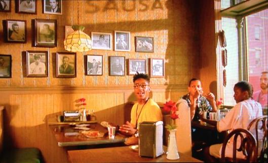 Or, "Sal, how come you ain't got no brothers up on the wall here?," Giancarlo Esposito as Buggin' Out from Do The Right Thing (1989). (http://www.theroot.com/).
