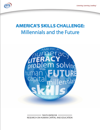 America's Skills Challenge: Millennials and the Future (cover), February 17, 2015. (ETS).