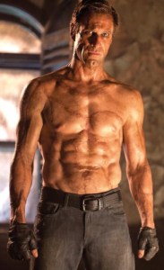 Aaron Eckhart as main character in movie I, Frankenstein (2014), August 12, 2013. (http://sciencefiction.com/).