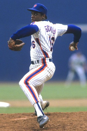Dwight Gooden in 1985, 24-4, 1.53 ERA, 268Ks, Cy Young Award winner, intimidator. (Ronald C. Modra/Getty Images; http://espn.go.com).