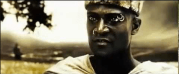 "This is madness!" with actor Peter Mensah, screen shot from 300 (2007), November 11, 2015. (http://youtube.com).