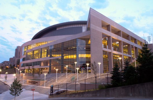 Peterson Events Center (where they do all the commencements now) University of Pittsburgh, Pittsburgh, PA, circa 2008. (http://www.rosser.com/).
